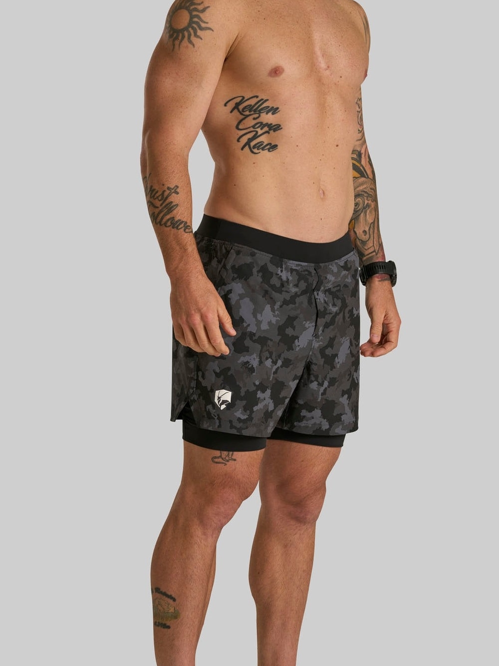 NWT Oryx Outdoors Men's Threshold Compression Lined Shorts Midnight Camo
